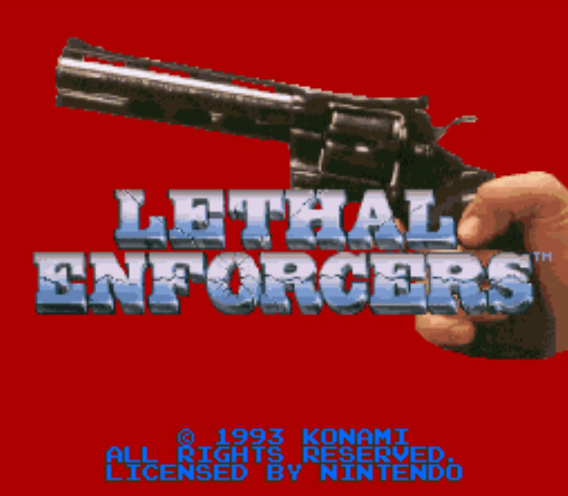 Lethal Enforcers Title Screen